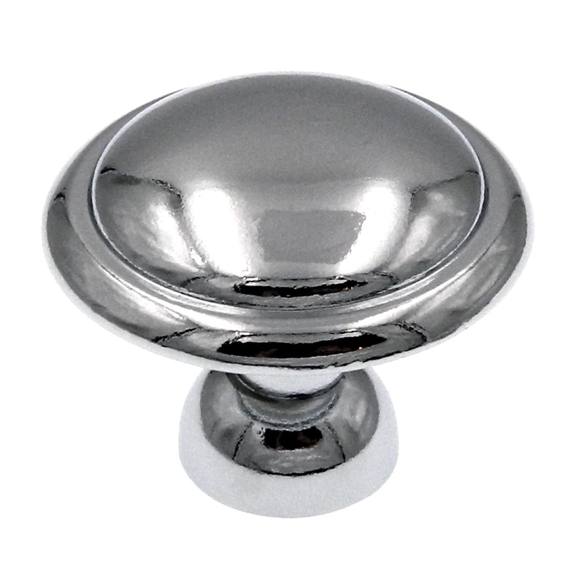 10 Pack Hickory Hardware Conquest 1 1/8 Polished Chrome Round Disc Cabinet Knob P14848-26