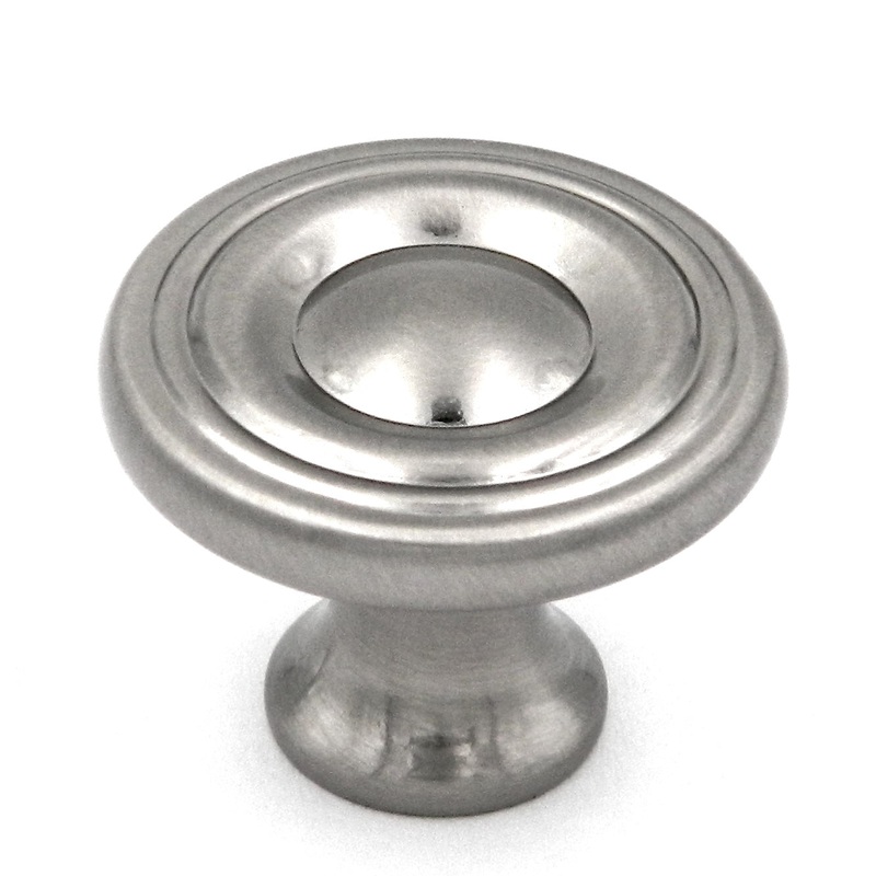10 Pack Hickory Hardware Conquest 1 1/8 Satin Nickel Round Disc Cabinet Knob P14402-SN