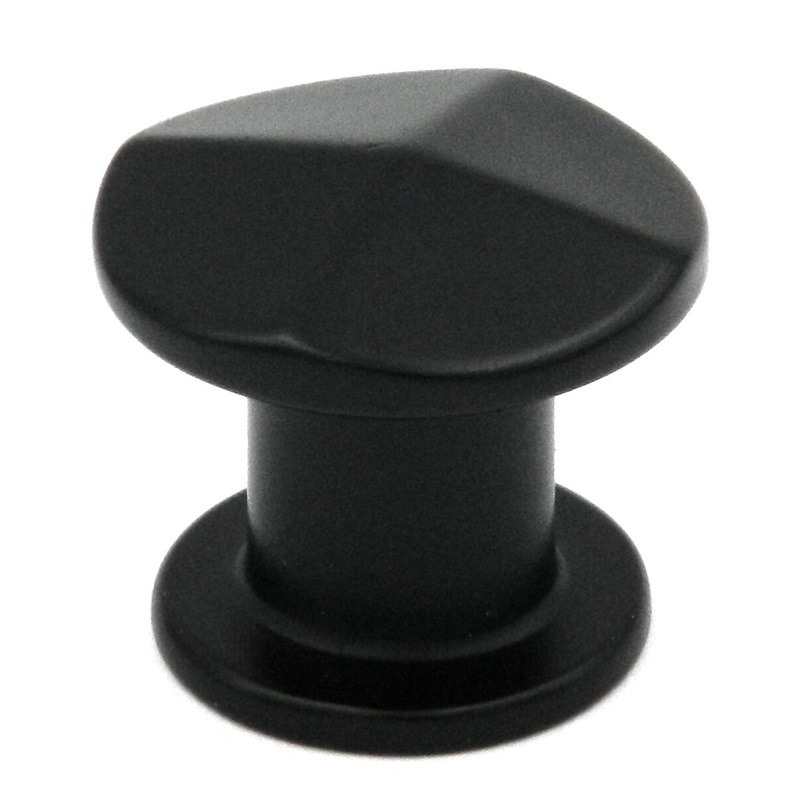 10 Pack Hickory Hardware Corinth 1 3/16 Matte Black Round Cabinet Knob P3184-MB