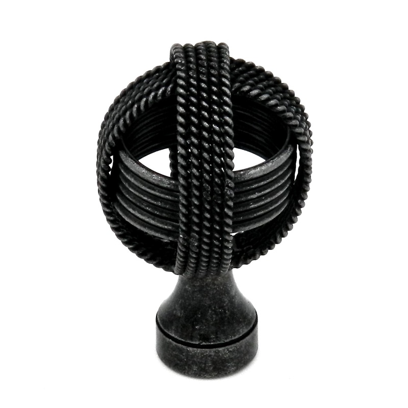 10 Pack Hickory Hardware Woven Rustics 1 1/4 Vibra Pewter Round Western Rope Cabinet Knob P3676-VP