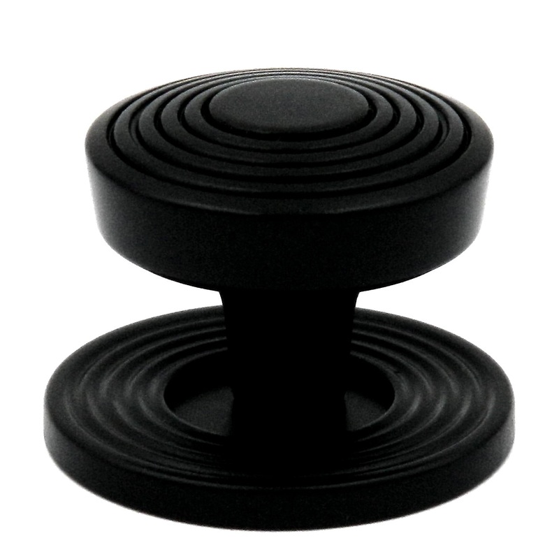20 Pack Hickory Hardware Encore 1 5/16 Matte Black Round Flat-top Cabinet Knob P3124-MB
