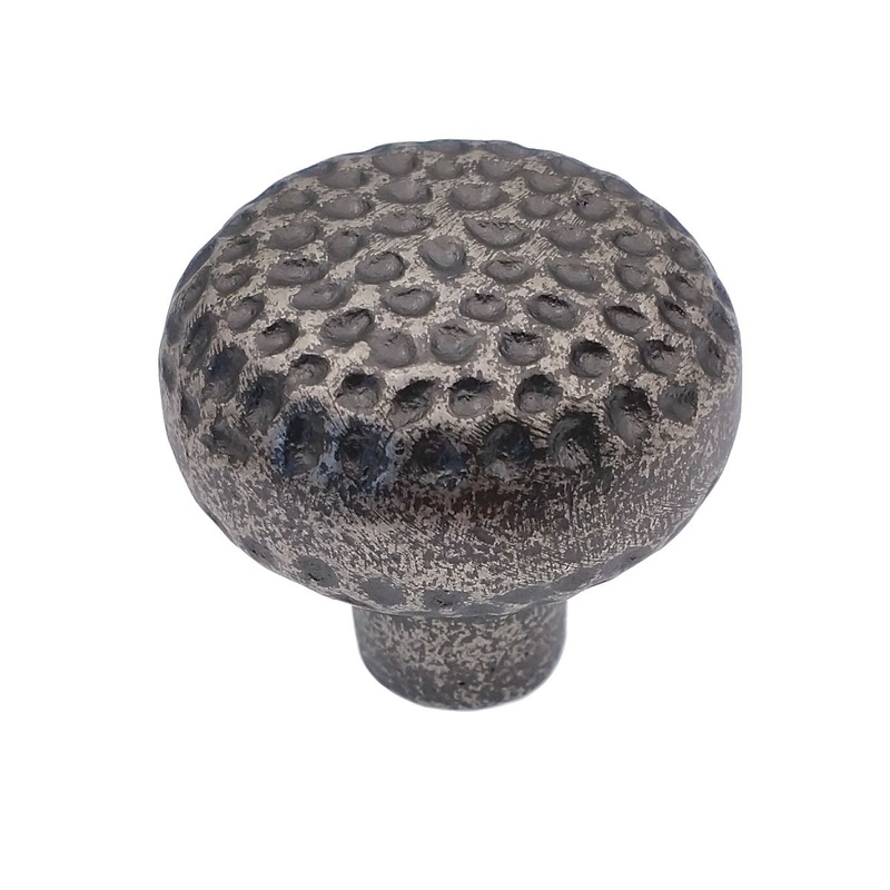 Belwith Keeler Kingston 1 1/4 Old English Pewter Round Hammered  Solid Brass Cabinet Knob M671