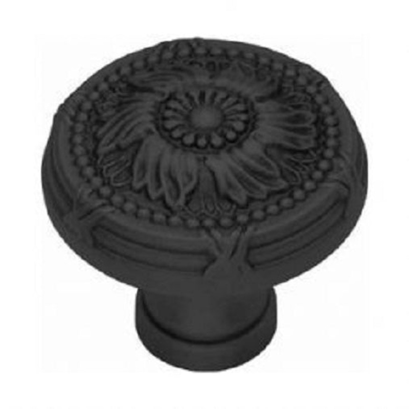 Belwith Keeler Ribbon & Reed 1 1/4 Oil Rubbed Bronze Round Ornate Solid Brass Cabinet Knob M302