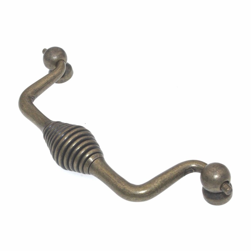 10 Pack Hickory Callis Country P3665-WRB Wrought Brass 5 (128mm)cc Drop Cabinet Bail Pull