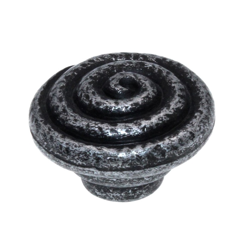 10 Pack Hickory Hardware Manchester Vibra Pewter 1 1/4 Swirl  Cabinet Knob Pulls P7351-VP