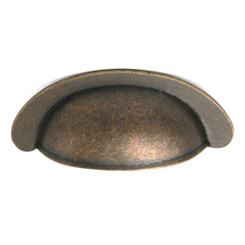 10 Pack Hickory Hardware Oxford Antique Windover Antique 2 3/4cc Cup Pulls PA1021-WOA