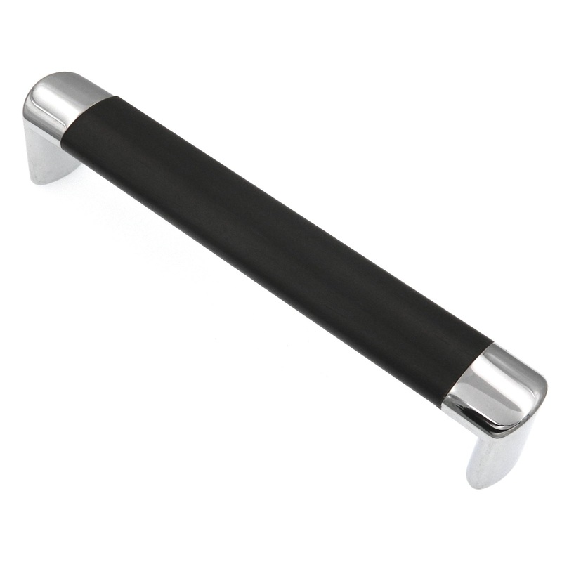 10 Pack Hickory Park Towers P3681-WGCH Dark Wood Grain, Polished Chrome 6 1/4 (160mm)cc Bar Pull