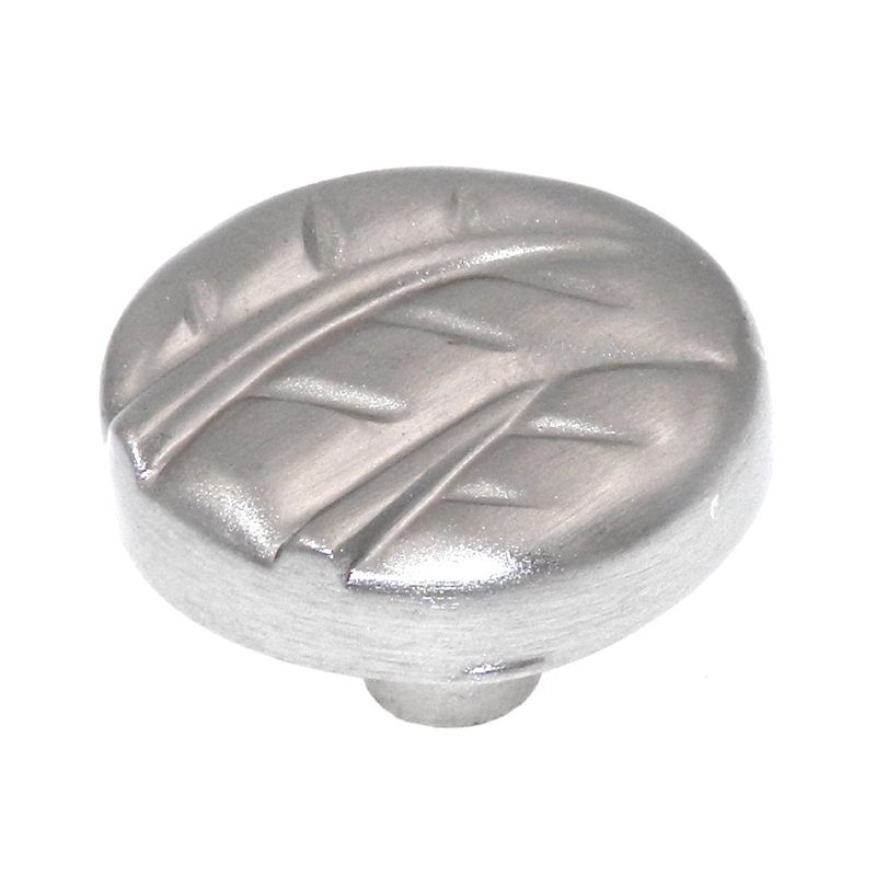 10 Pack WH101-SN Satin Nickel 1 1/4 Round Leaf Cabinet Knob from WCH
