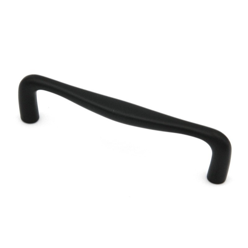 20 Pack Hickory Triomphe P3342-MB Matte Black 3 3/4 (96mm)cc Smooth Cabinet Handle Pull
