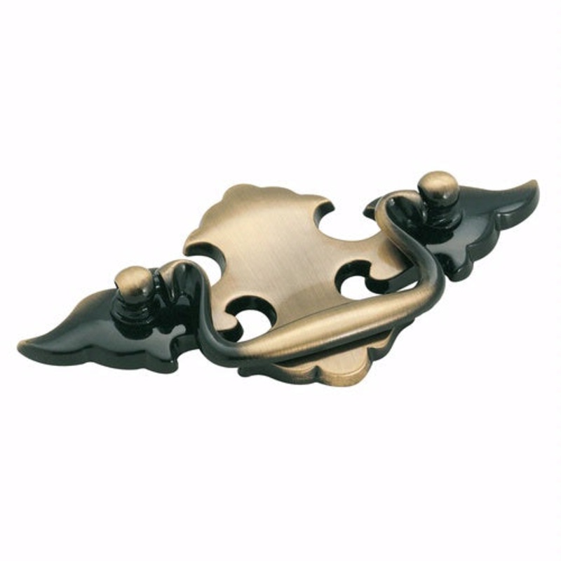 Amerock 2 1/2 (64mm)cc Antique Brass Drawer Porcelain Bail Pull Handle BP70612-AE