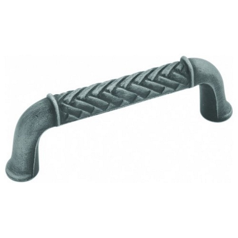 Belwith Catamaran Weave 3 Cabinet Arch Pull Satin Pewter Antique P7325-SPA