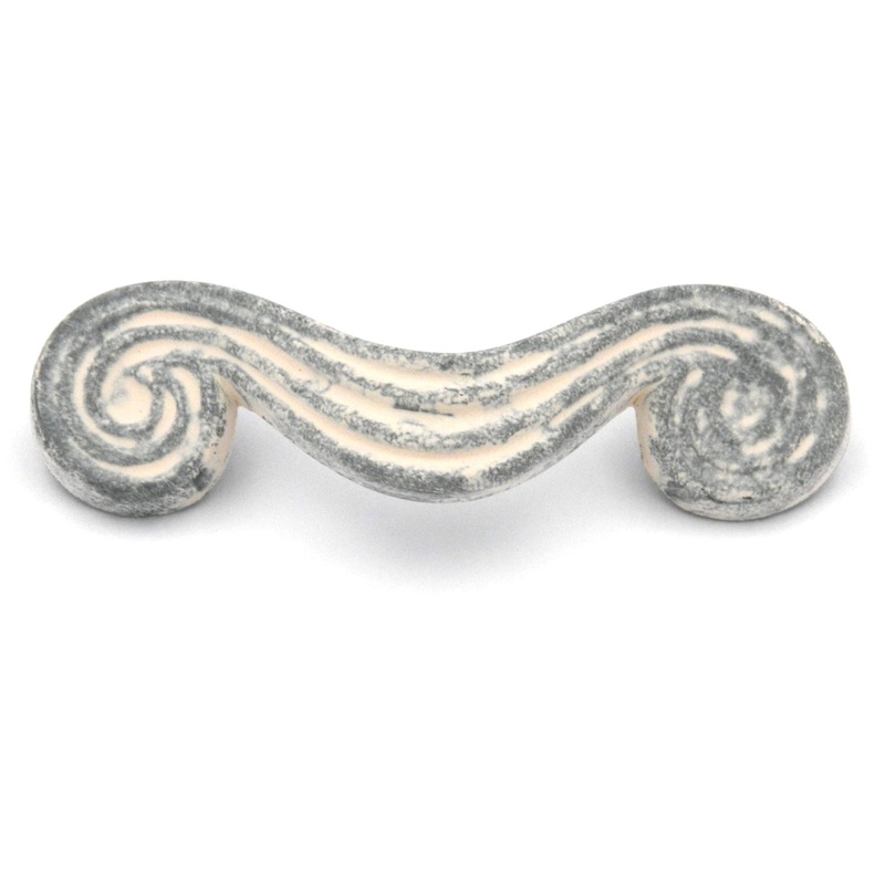 Hickory Grecian Revival Heavy Blonde Antique 3cc Swirl Handle Pull P7356-HBOA