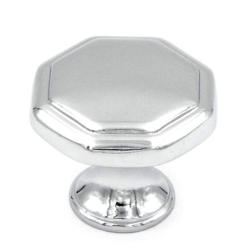 Hickory Hardware Conquest 1 1/8 Polished Chrome Round Octagon Cabinet Knob P14004-26