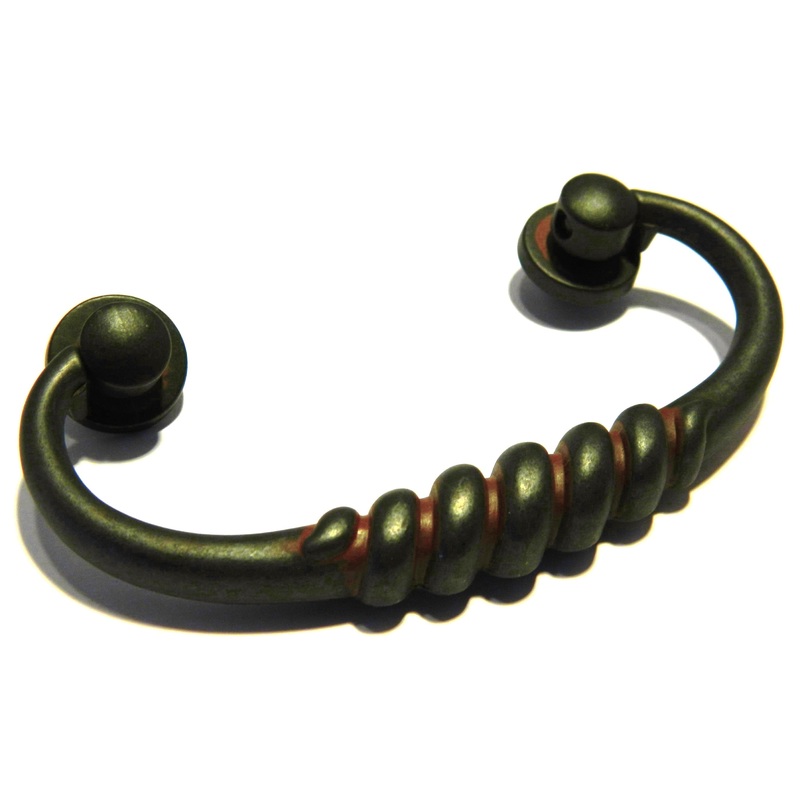 Hickory Hardware Manchester Rustic Iron P2022-RI 3cc Swirl Loop Cabinet Bail Pull