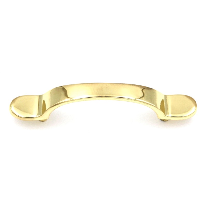 Hickory P8307-UB Ultra Brass 3cc Smooth Arch Cabinet Handle Pulls Eclectic