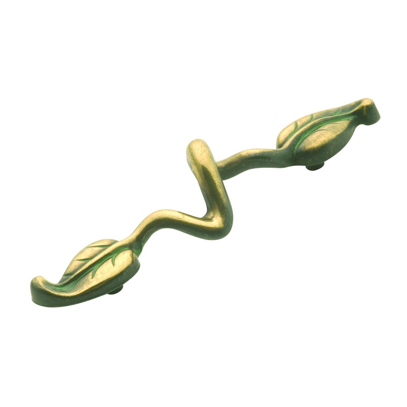 Hickory Touch of Spring P7306-VA Verde Antique 3cc Arch Leaf Cabinet Handle Pull