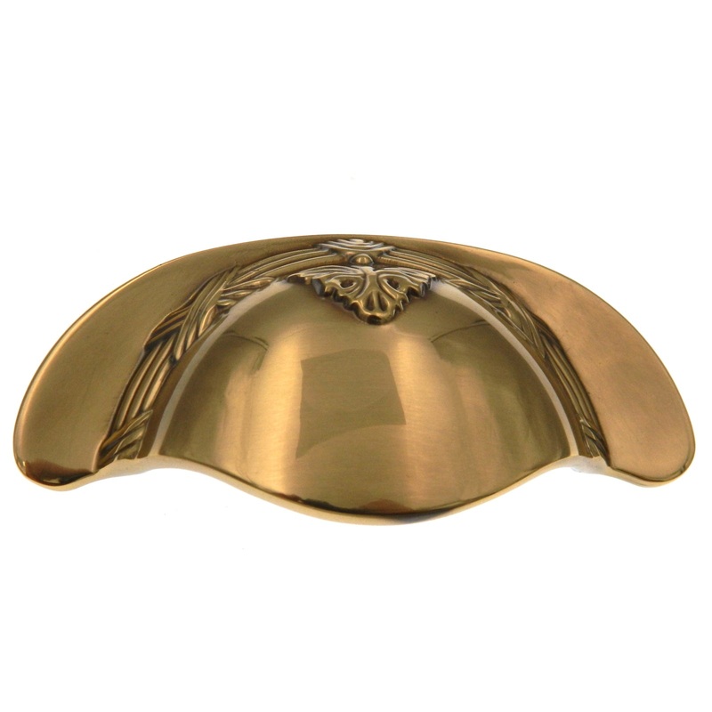 10 Pack Belwith Keeler Ribbon & Reed M113 Sherwood Antique Brass 3cc Solid Brass Cup Pull