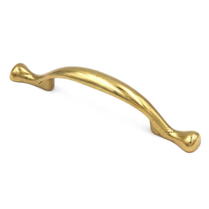 10 Pack Hickory Conquest P14174-LB Lustre Brass 3cc Arch Footed  Cabinet Handle Pull
