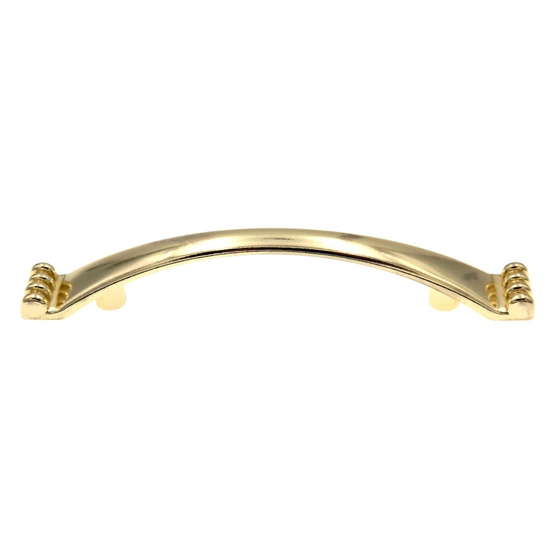 10 Pack Hickory Conquest P14461-3 Polished Brass 3cc Arch Cabinet Handle Pull