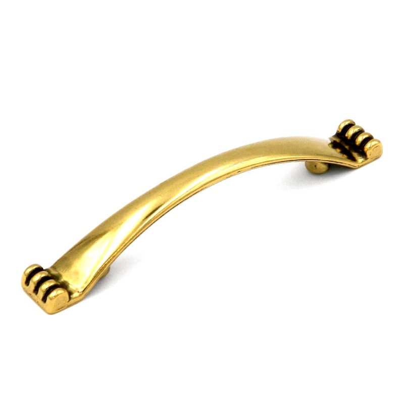 10 Pack Hickory Conquest P14461-LB Lustre Brass 3cc Arch Cabinet Handle Pull