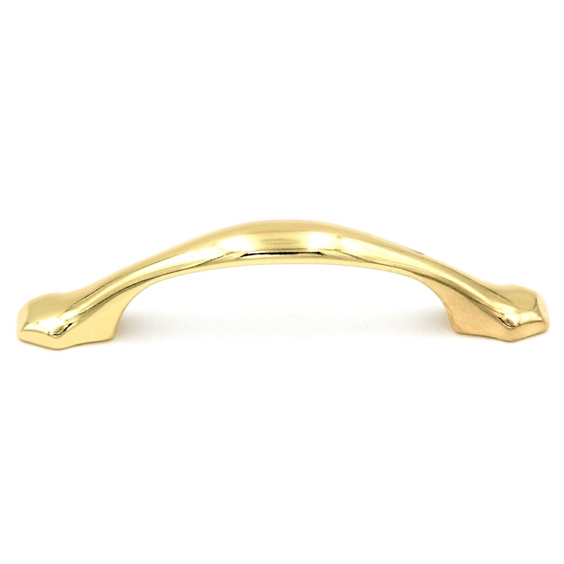 10 Pack Hickory Eclipse P334-UB Ultra Brass 3cc Arch Cabinet Handle Pull
