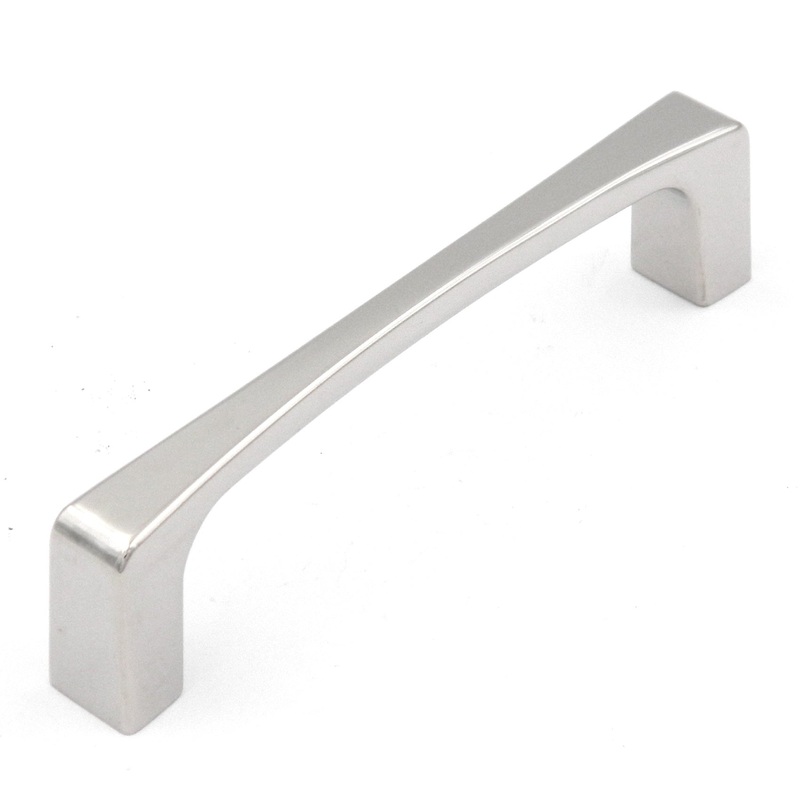 10 Pack Hickory Rotterdam P3114-14 Bright Nickel 3 3/4 (96mm)cc Cabinet Handle Pull