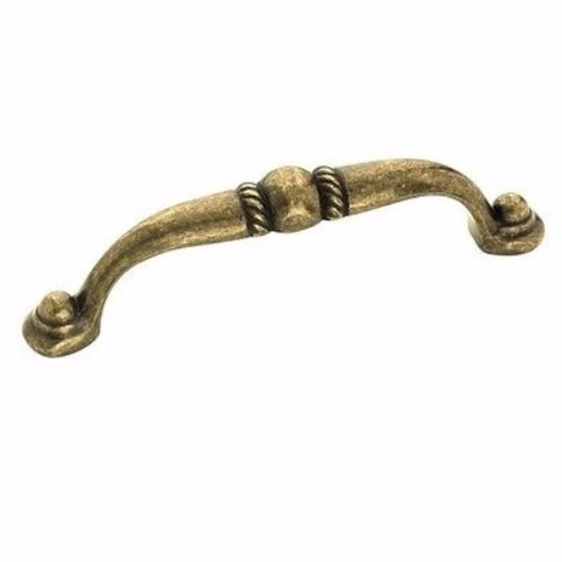 10 Pack Amerock Allison 3 3/4 (96mm)cc Burnished Brass Cabinet Handle Pull BP53021-BB