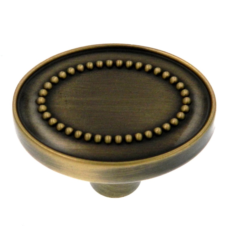 10 Pack Amerock Opulence 1 3/8 Elegant Brass Oval Cabinet Knobs BP26133-EB