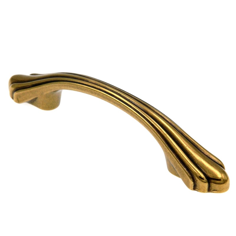 10 Pack Amerock Radiance BP1395-R1 Regency Brass 3 Cabinet Handle Pull