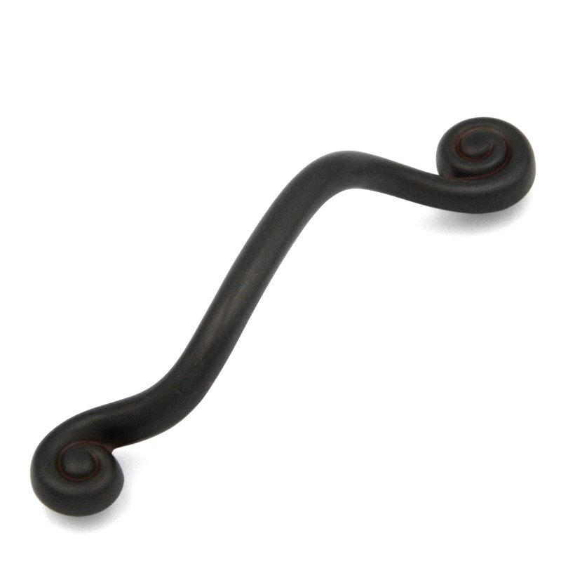 10 Pack Hickory Cumberland P3161-RI Rustic Iron 5 (128mm)cc Curved Cabinet Handle Pull