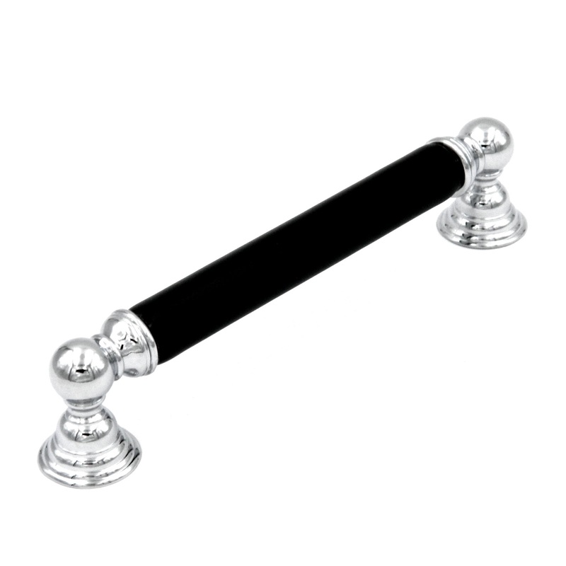 10 Pack Hickory Gaslight P3414-CHB Polished Chrome Black 5 (128mm)cc Bar Cabinet Bar Pull