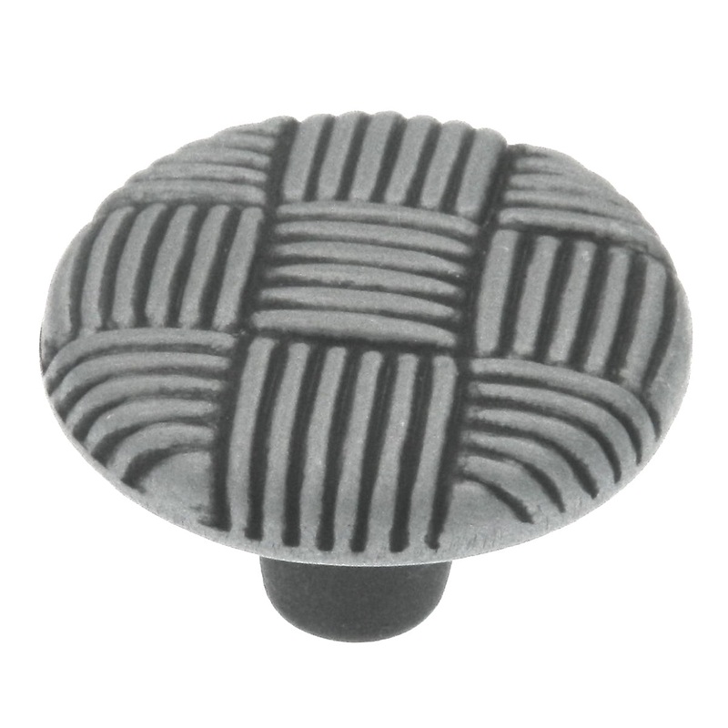 10 Pack Hickory Hardware Tapestry Antique Pewter 1 1/4 Weave Cabinet Knob Pulls PA1412-AP