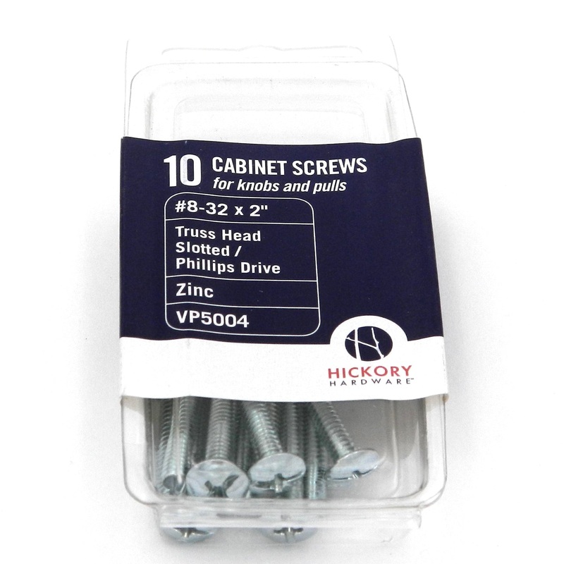 10-Pack Screws #8 32 x 2 Truss Head Slotted Phillips Drive Zinc VP5004 Hickory