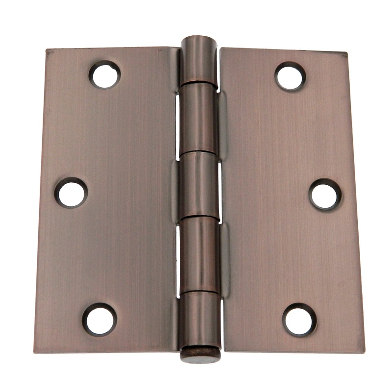 3 Pack Warwick 3 1/2 Door Hinge, Square Corner, Oil-Rubbed Bronze DA3013BZ