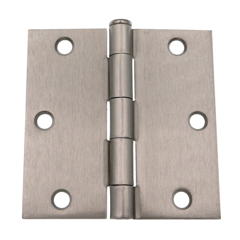 3 Pack Warwick 3 1/2 Door Hinge, Square Corner, Satin Nickel DA3013SN