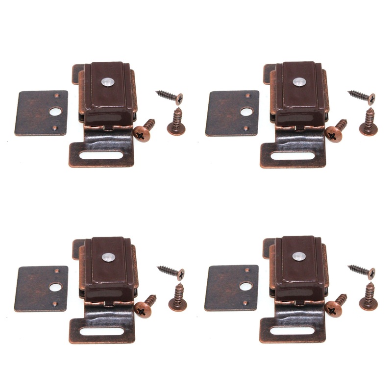4 Pack Statuary Bronze 1-7/8cc Cabinet Magnetic Catches Hickory Hardware P649-STB