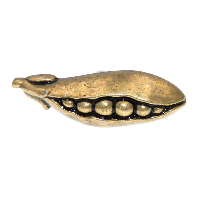 5 Pack Amerock Veggie’Z 2 3/8 Regency Brass Novelty Pea Pod Cabinet Knob BP9336-R1