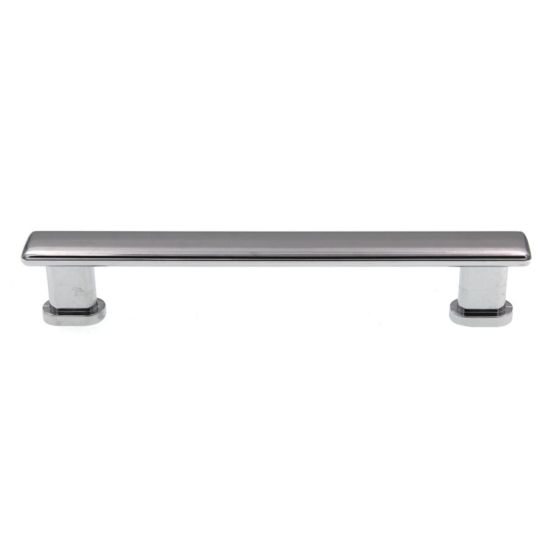 Pride Manhattan Square Cabinet Bar Pull 5 (128mm) Ctr Polished Chrome P92927-PC