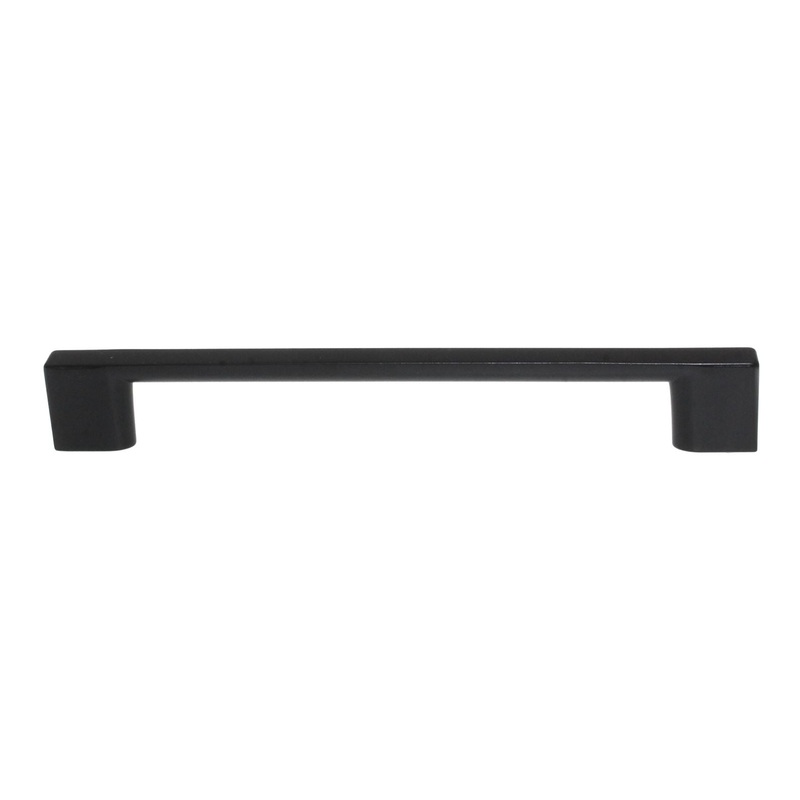 Pride Miami Square Cabinet Bar Pull 6 1/4 (160mm) Ctr Matte Black P83572-BK