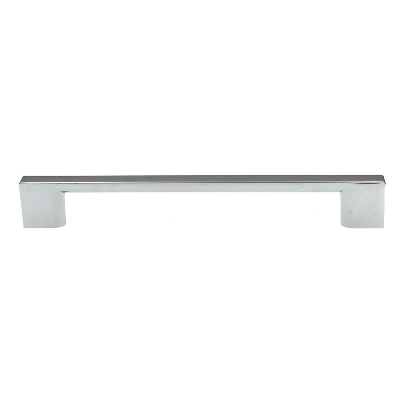 Pride Miami Square Cabinet Bar Pull 6 1/4 (160mm) Ctr Polished Chrome P83572-PC