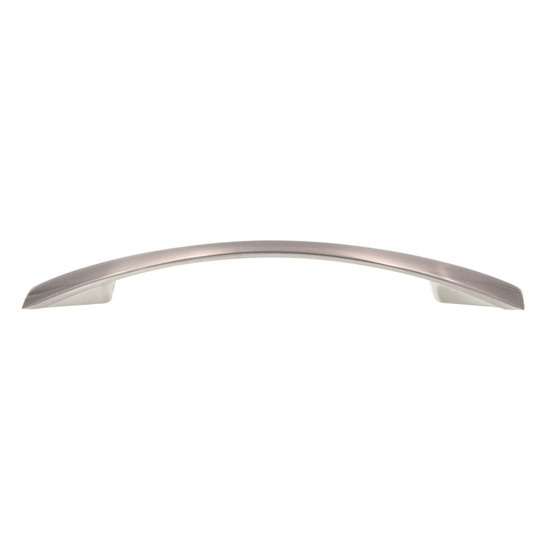 Pride Modern Bow Cabinet Arch Pull 5 (128mm) Ctr Satin Nickel P82104-SN