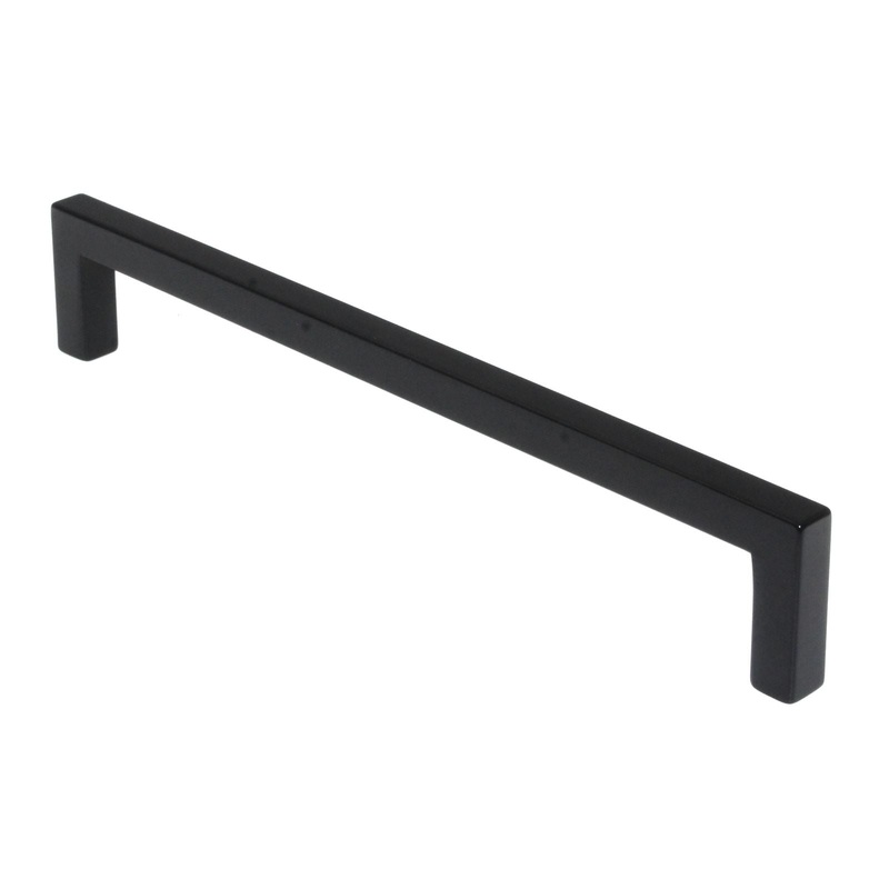 Pride Modern Square Cabinet Bar Pull 7 1/2 (192mm) Ctr Matte Black P87229-BK