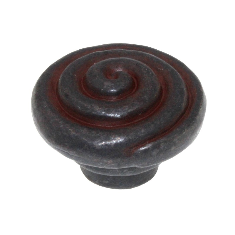 Schaub And Company Rustica 1 1/4 Swirl Cabinet Knob Olde Iron 114-OI