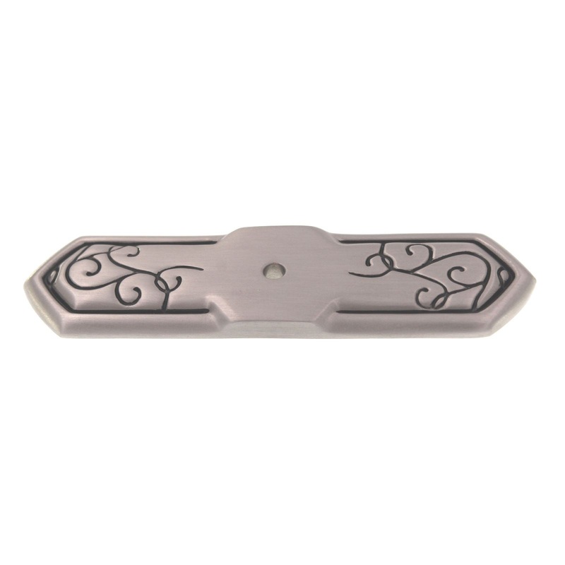 Schaub Bella Forma 3 7/8 Solid Brass Knob Backplate Brushed Nickel 842-BNB
