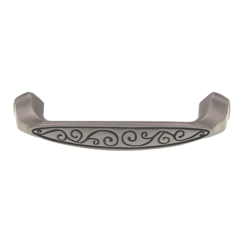 Schaub Bella Forma Arch Pull 3 3/4 (96mm) Ctr Brushed Nickel Black 845-BNB