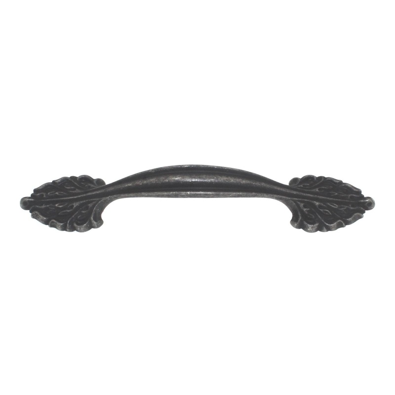 Schaub Corinthian Cabinet Arch Pull 3 3/4 (96mm) Ctr Antique Iron 871-AIR