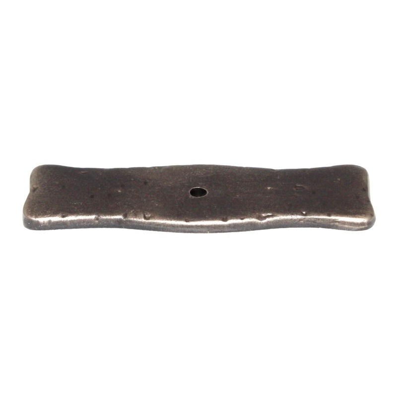 Schaub Kelmscott Manor 3 1/2 Solid Brass Knob Backplate Antique Iron 822-AI
