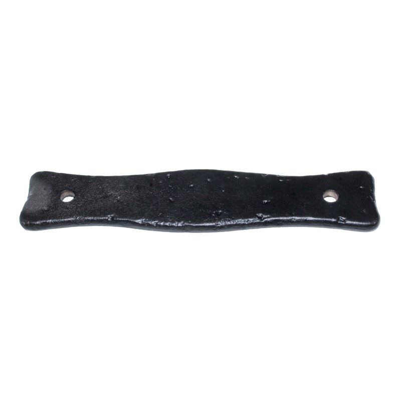Schaub Kelmscott Manor 3 3/4 (96mm) Ctr Rustic Backplate Flat Black 824-FB