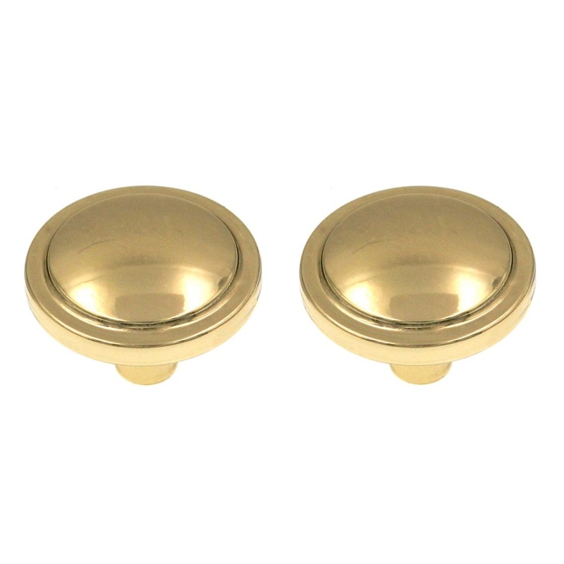 2 Pack Amerock Hardware BP3443-3 Polished Brass 1 3/16 Cabinet Knob Pulls