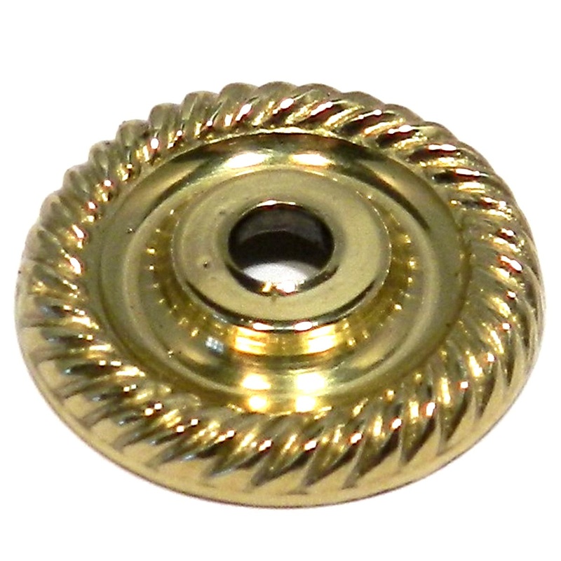 Amerock BP1435-3 Solid Brass Polished Brass 1 Round Cabinet Knob Pull Backplate